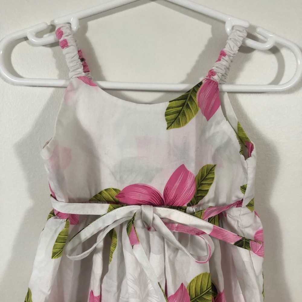 Pacific Legend Floral Pink and Green Hawaiian Sundress. Girl 6 Month - Picture 9 of 11